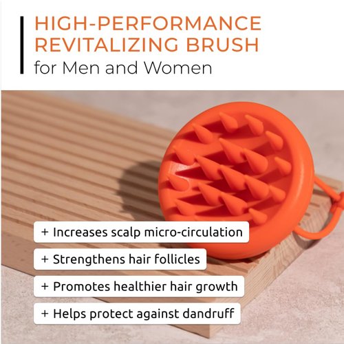 DS Laboratories Hair Shampoo Silicone Brush, Scalp Care Hair Brush, Promotes Hair Growth, Dandruff Removal, Scalp Brush with Soft Bristles