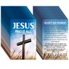 Noveread 200 Pcs Gospel Tract Card Salvation Cards Pocket Holy Postcard Prayer Postcards Christian Inspirational Bible Verses Bookmark for Christian Gift(Cross, Jesus Paid It All)
