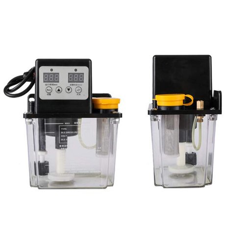 1L Automatic Lubrication Pump Oiler NC Pump Lubricator 4mm Dual Digital Display 110V
