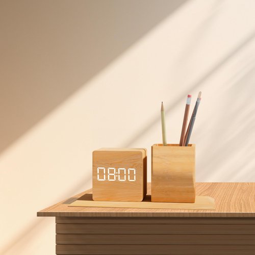 ANTDALIS Alarm Clock for Bedrooms, Silent Alarm Clock for Students, Smart LED Digital Alarm Clock, Three Alarm Settings, 3-Level Brightness, Silent Auto Off Screen