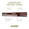 Kent R18T Handmade All Fine Tooth Pocket Comb for Men, Hair Comb Straightener for Everyday Grooming Styling Hair, Mustache and Beard, Use Dry or with Balms, Saw Cut and Hand Polished, Made in England