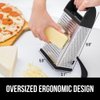 Gorilla Grip Professional 100% BPA Free 4-Sided Cheese Grater, Stainless Steel XL Box Graters with Ergonomic Handle, Parmesan Shredder, Ginger Carrot Slicer, Dishwasher Safe, Include Container, Black