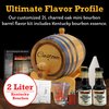 Red Head Barrels - 2 Liter Custom Engraved American White Oak Aging Barrel with Flavoring Gift Set, Free Shot Glass, Premium White Oak Wood Barrel & Homebrew Kit (Kentucky Bourbon)