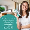 GuruNanda Travel-Friendly Oral Care Kit- 1 Butter on Gums Toothbrush, 1 Tongue Scraper, 4 Dual-Action Floss Picks, 1 Coconut & Mint Oil Pulling Sachet