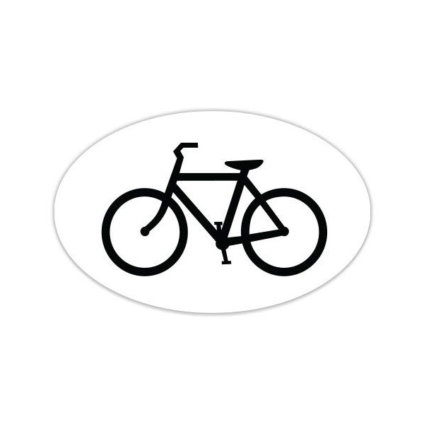 GT Graphics Bicycle Oval - 12" Vinyl Sticker Waterproof Decal