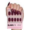 Glamnetic Press On Nails - Berry Maroon | Opaque Dark Red Maroon Short Round False Nails, Reusable Stick On Fake Nails with Glue | Salon Quality | 12 Sizes - 30 Nail Kit