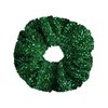 12 Pcs Glitter Cheer Christmas Hair Scrunchies For Thick Hair Santa Claus Scrunchie School Performance/Sports/Practice/Party Scrunchie Ponytail Holder Wrist for Girls Show (Green)