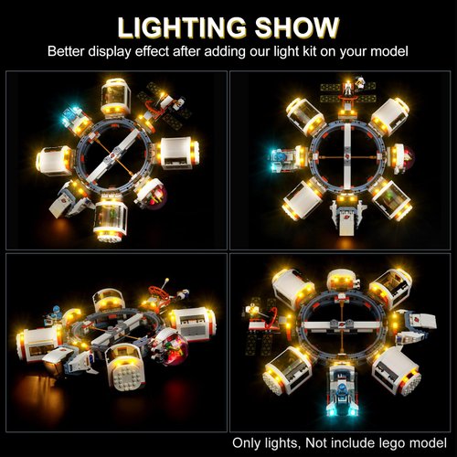 DALDED LED Lighting Kit for Lego City Modular Space Station, LED Light Compatible with Lego 60433 Building Block Models (Light Control Version)