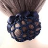 Hair Net 2PCS Vintage Elegant Flower Hair Nets Women Hair Bun Snood Nurse Hair Cover Net Fashion Ponytail Holder Dance Elastic Tie Hair Accessories