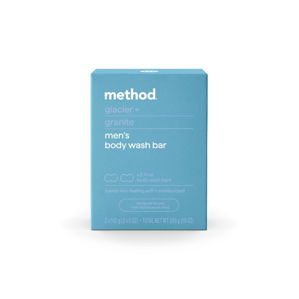 Method Bar Soap, Glacier + Granite, Plastic Free, 2 bars, 5oz each