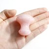 Jovivi 2pcs Natural Rose Quartz/Green Aventurine Mushroom-Shape Gua Sha Guasha Scraping Massage Tool Sets Board for Spa Relaxing Meditation