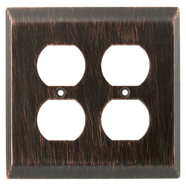 Franklin Brass 126389 Stately Double Duplex Outlet Wall Plate / Switch Plate / Cover, Venetian Bronze