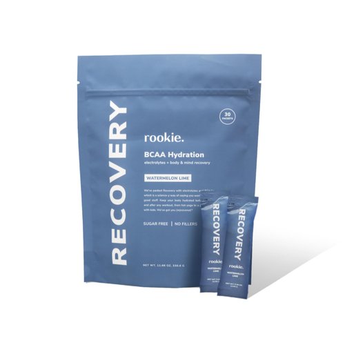 Rookie Wellness Recovery BCAA Drink Mix Sticks 30 Pack, Watermelon Lime, Post Workout Supplement for Women, Recovery Formula, Muscle Recovery Supplements, Post Workout Nutrition & Energy Booster