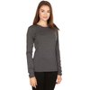 100% Merino Wool Women's Lightweight Crew - Base Layer Long Sleeve Shirt - Charcoal Gray - Medium