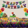 Dirt Bike Birthday Party Supplies, Includes Happy Birthday Banner, Plate, Napkin, Cups, Tablecloth, for Kids Boys Girls Motorcycle Extreme Sports Birthday Decorations Serve 20