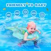 No Flip Over Baby Pool Float with Canopy UPF50+ Sun Protection, Sponge Safety Support Bottom, Fun Gifts Water Toys Accessories Inflatable Baby Swim Floats for Pool 3-36 Months