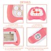 Infowush Pop Fidgets Game Toys,Handheld Game for Kids 6-8,Quick Push Game,Bubble Stress Pop Light Up Game Birthday Gifts for Boys Girls Teens Dark Pink