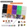 WJFORLION Halloween Beads Clay Beads for Bracelets Jewelry Making Kit, Rubber Band Bracelet Making Kit for Arts Crafts DIY Birthday Gifts (2086pcs)