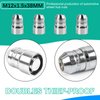 ZPSNDP Chrome Cone Seat Wheel Locks Lug Nuts (M12 X 1.5 Thread Size) - 4 Locks / 2 Keys, Universal Locking Lug Nuts Set with Lug Nut Key