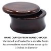 Parker Safety Razor Hand Carved Genuine Mango Wood Shaving Soap Bowl - Classic Style