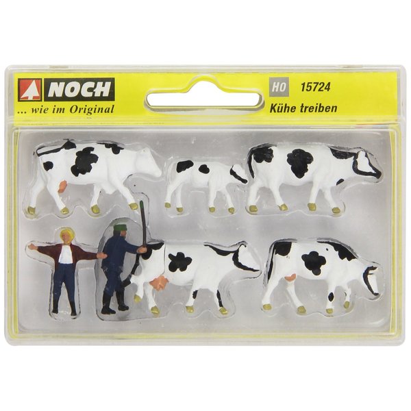 Noch 15724 Drover & Cows 7/ H0 Scale Figures