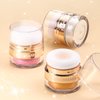 Kyannkara Glitter Body Highlighter Powder Body Shimmer Sparkle Face Brightening Highlighter Powder for Face Eyes Body Glow Makeup With sponge head（ Golden）
