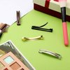 48 Pieces No Slip Metal Hair Clips Hairpin Open Center Metal Barrettes 2.36 x 0.39 Inch Snap Button Hairpin for Women Girls, Gold Silver Black and Coffee
