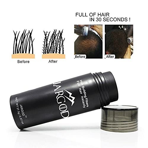 JARGOD Hair Building Fibers for Thinning Hair Completely Conceals Hair Loss Fuller Looking Hair - Hair Thickener & Topper for Women & Men 27.5g (Auburn)