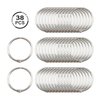 KTOJOY 1.5Inch (38 Pack) Loose Leaf Binder Rings, Nickel Plated Steel Binder Rings, Keychain Key Rings, Metal Book Rings, Silver, for School, Home, or Office