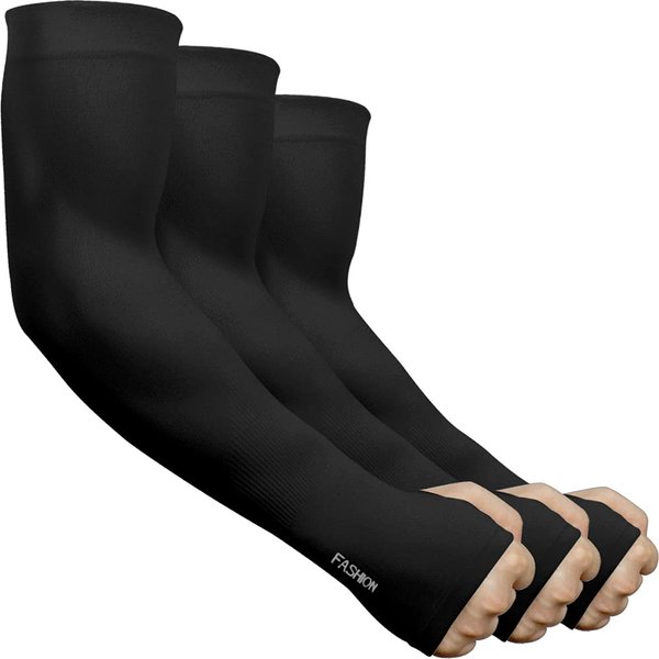 beister 3 Pairs Sun UV Protection Cooling Arm Cover Sleeves for Women Men