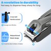 2024 New Nail Clipper with Catcher & Slant Curved Blade Nail Clipper - Upgrade Ingrown Nail Clipper for Thick Toenails, Mess Free No Splash Self Collecting Fingernail Clippers w Catching