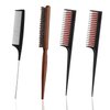 4 Pieces Hair Teasing Comb Set Hair Brush Rat Tail Comb Hair Styling Backcombing Parting Teasing Comb Women Back Combing Hair