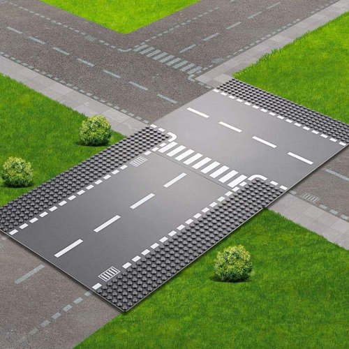 LEGO City Straight and T Junction 60236 Building Kit (2 Pieces)