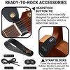Amumu Chevron Guitar Strap MultiColor for Acoustic Guitar Electric Guitar and Bass Guitar includes Strap Blocks and Headstock Tie