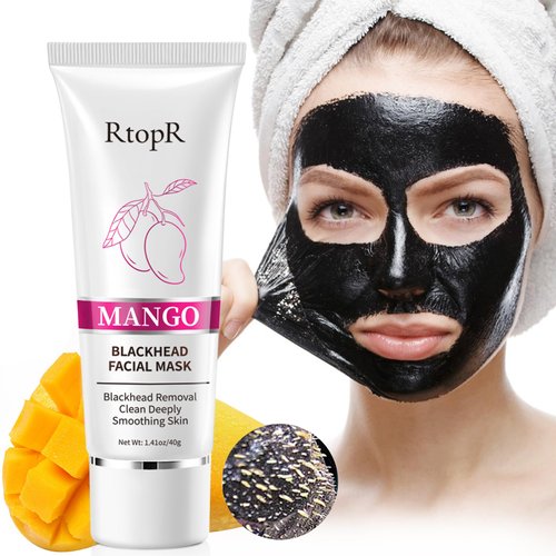 RtopR Blackhead Remover Peel Off Mask for Face,Black Charcoal Face Mask，Blackhead Remover Nose Pore Strip for All Skin Types