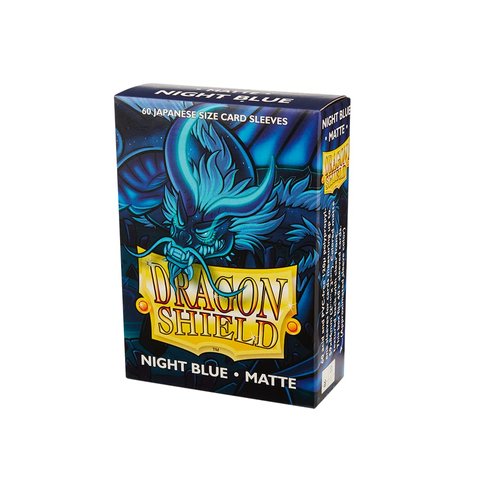 Dragon Shield Card Sleeves, Matte Night Blue 60CT - Sturdy, Smooth & Tough - Japanese Size - Compatible with Pokemon, Yugioh & More - PVC-free, Archival Safe