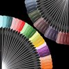 2 Set 100 Tips Clear Nail Art Swatches Sticks Polish Board Display Practice Sticks Tool Transparent Fan-shaped Nail Art Tips False Nail Sticks with Metal Screw Ring Plastic Christmas Gift