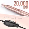 20000RPM Electric Nail Drill Compact Portable Efile Professional Manicure Pedicure Nail File Drill Kit for Acrylic, Gel Nails and Home Salon Use, Gold