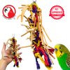 Bonka Bird Toys 2621 Small Leather Braid Chew Preen Parrot Cage Toy, Cockatiel, Parakeet, Conure, and Similar Breed Sizes