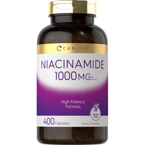 Carlyle Niacinamide 1000 mg | 400 Capsules | High Potency Formula | Non-GMO, Gluten Free Supplement