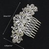 Brihasory Crystal Bride Wedding Hair Comb Rhinestone Bridal Hair Accessories Party Prom Head Pieces Flower Hair Sides Elegant Hair Clips for Women and Girls Bridesmaids Gifts
