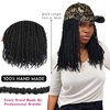 ELVAELFI 12inch Passion Twist Hair Extensions, Gold Graffiti Baseball Cap Wig, Breathable Synthetic Hair for Women