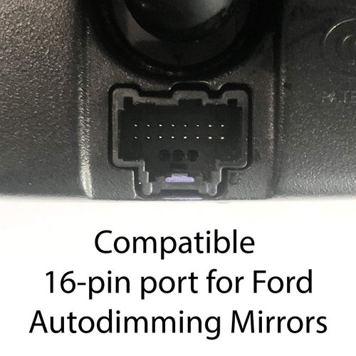 Dongar Dashcam Power Adapter (16-pin Type A) for Ford Vehicles. Compatible with Select Bronco, F150 and More. Built-in USB Power Source, Connects to Rearview Mirror, Easy to Install