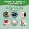 30PCS Disposable Castor Oil Pack Wrap for Belly Button – Highly Absorbent, Self-Adhesive Organic Cotton, No Wash, Easy to Use,Square (Oil Not Included)