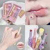 Blopuivo Jelly Lipstick Tinted Lip Gloss Heart Lip Glaze, 3 Colors Lipstick Long Lasting Moisturizing Tinted Lipgloss,Non-sticky,High Pigmented Glossy Lip Gloss