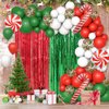 AIBIIN 153pcs Christmas Balloon Garland Arch Kit Christmas Party Balloons Christmas Balloons Decorations Purple Red Green Foil Fringe Curtain Christmas Birthday Baby Shower Party Balloons Supplies