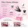 SIILUUGO DIY Lash Extensions Kit 280PCS Individual Lashes Clusters,9-16mm MIX 40D Fluffy and Natural False Eyelashes,Wispy and Volumn,with Lash Bond and Seal,Tweezers,Glue Remover,Easy Use At Home