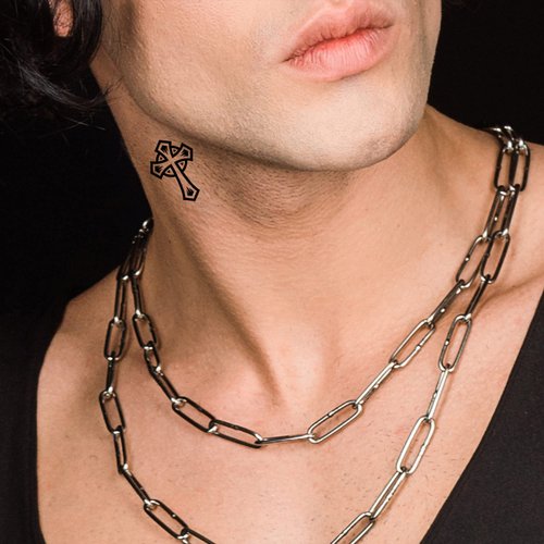 Tatodays Halloween temporary tattoos fingers crosses stars pentagon gothic vampire women men adults kids body art makeup festivals parties fancy dress