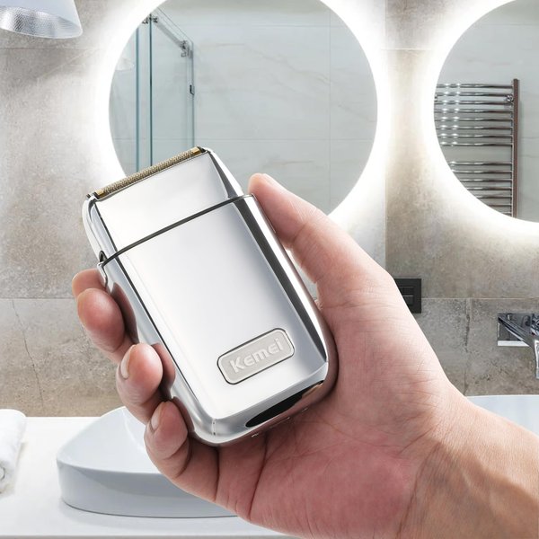KEMEI Metal Professional Double Electric Shaver for Men Electric Razors Barber Supplies Hair & Beard Trimmer Cordless Rechargeable