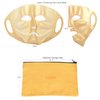 GELMAY 2 Pack Gold Moisturizing Face Mask - Silicone Facial Mask Sheet - Reusable 3D Face Mask Cover for Women Skincare - Hydrotherapy Patch Wrap for Beauty Prevent Evaporation